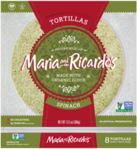 Spinach Flavor Veggie Tortillas