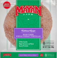 8 inch Hight Fiber Soft Taco Tortillas